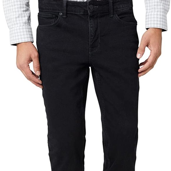 DKNY BEDFORD STRETCH SLIM STRAIGHT PANTS BLACK, New with Tag - Picture 4 of 5